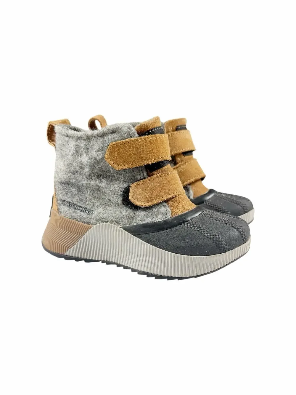 Sorel Out N About Classic Waterproof Winter Boots Gray Camel Toddler Size 10